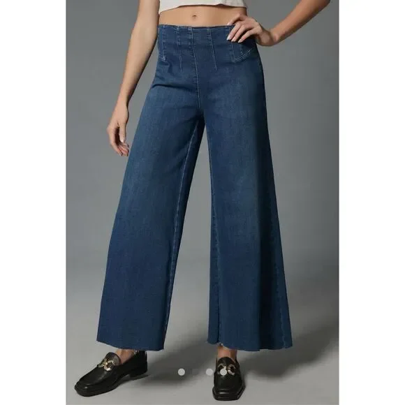 NWT Pilcro A-Line Trapeze High-Rise Wide Leg Jeans - Picture 2 of 13